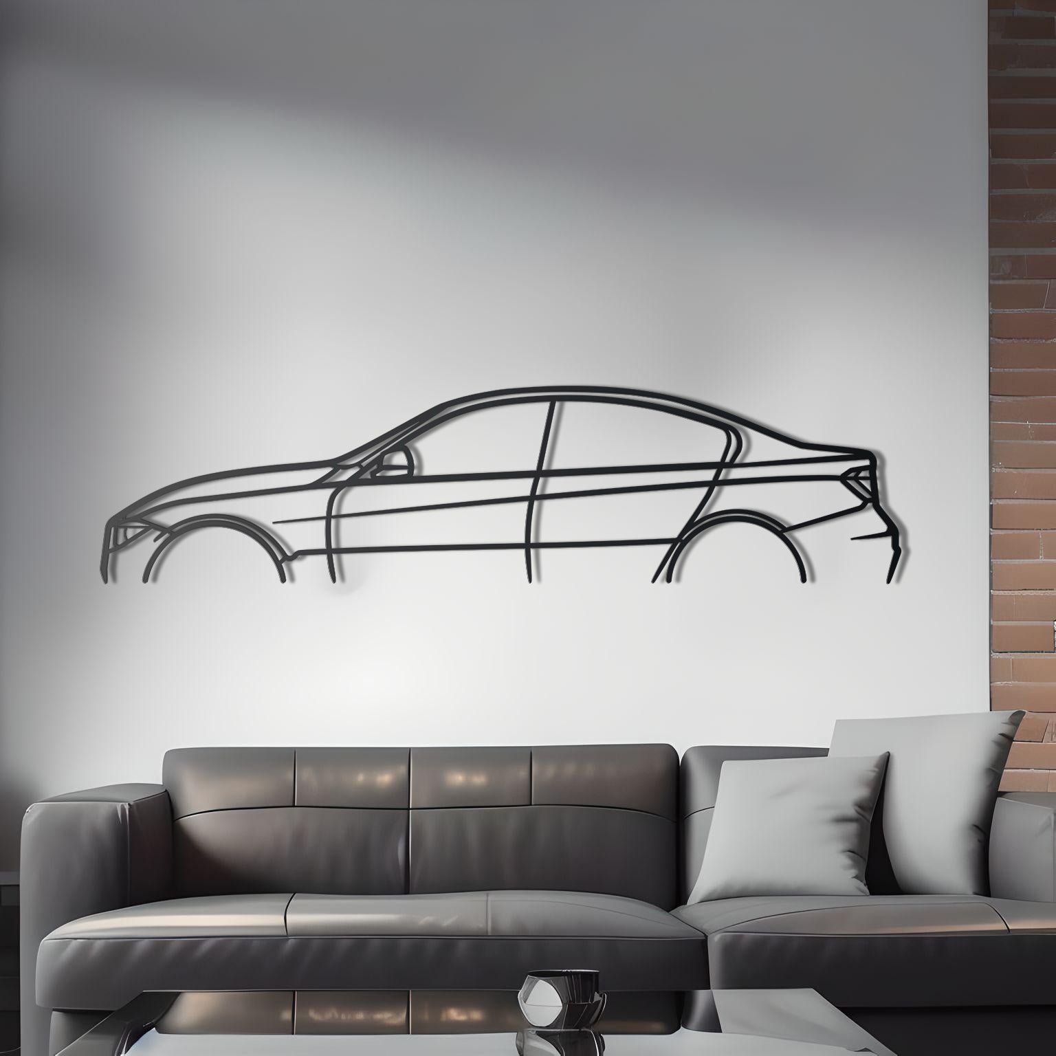 2014 BMW 328i M Detailed Silhoutte Metal Wall Art