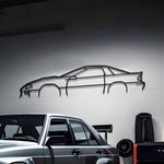 1999 Camaro SS Detailed Metal Car Silhouette