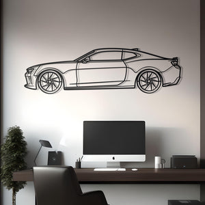 2018 Chevrolet Camaro Detailed Metal Car Silhouette