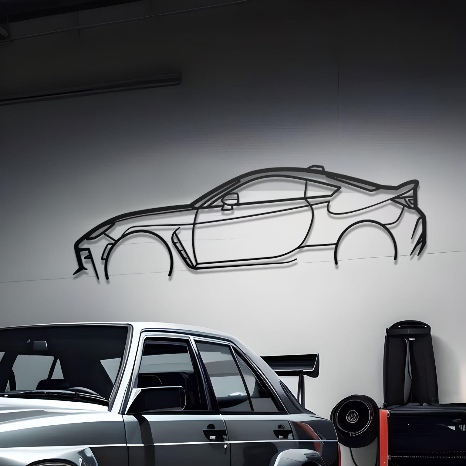 2023 Toyota GR86 Detailed Metal Car Silhouette