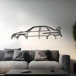 Subaru Impreza WRX Detailed Metal Car Silhouette