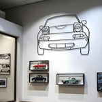 1990 Mazda Miata MX-5 NA Front View Metal Silhouette
