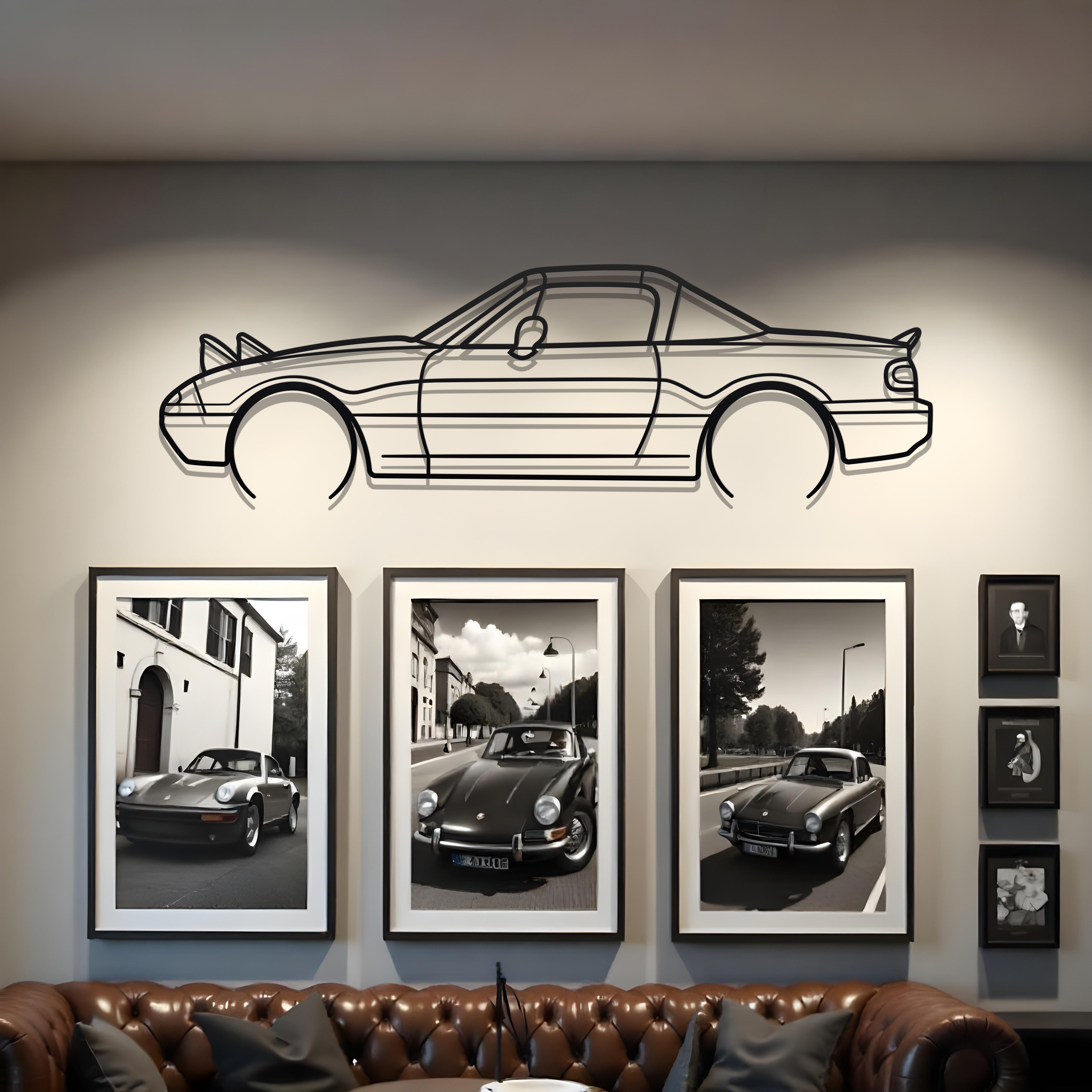 1997 Mazda Miata MX-5 NA Metal Car Silhouette