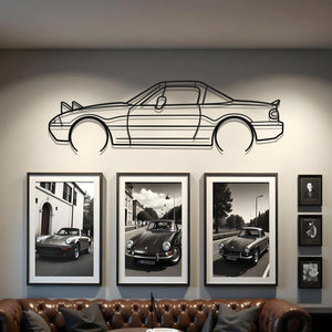 1997 Mazda Miata MX-5 NA Metal Car Silhouette
