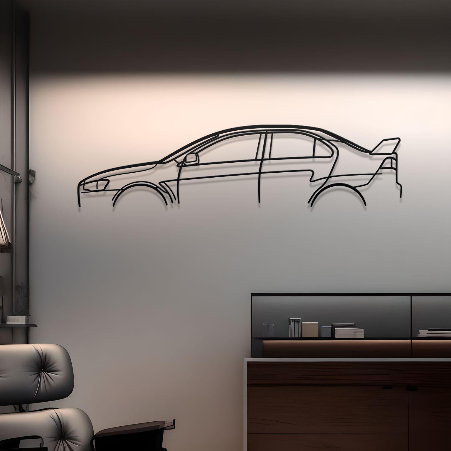 Mitsubishi Lancer Evolution X (EVO X) Classic Metal Silhouette
