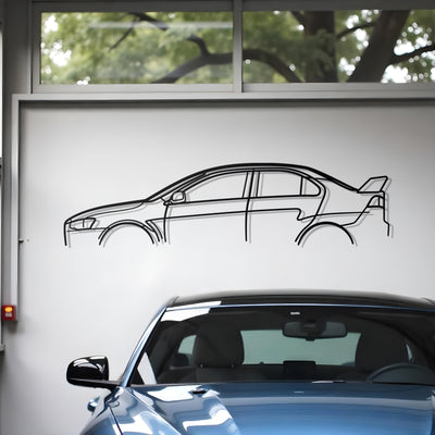 Mitsubishi Lancer Evolution X (EVO X) Classic Metal Silhouette