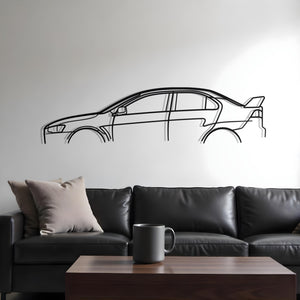 Mitsubishi Lancer Evolution X (EVO X) Classic Metal Silhouette