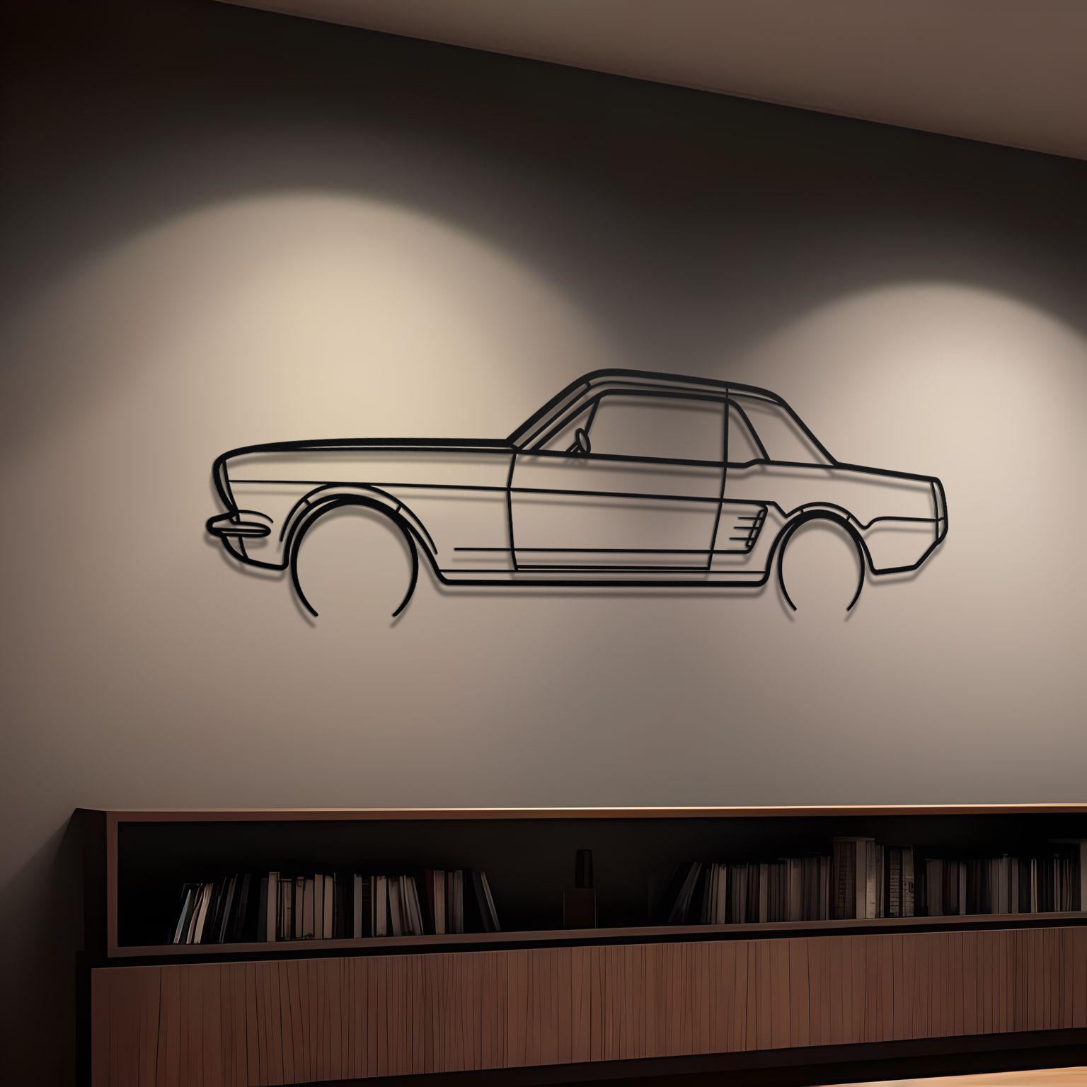 1966 Mustang Metal Silhouette
