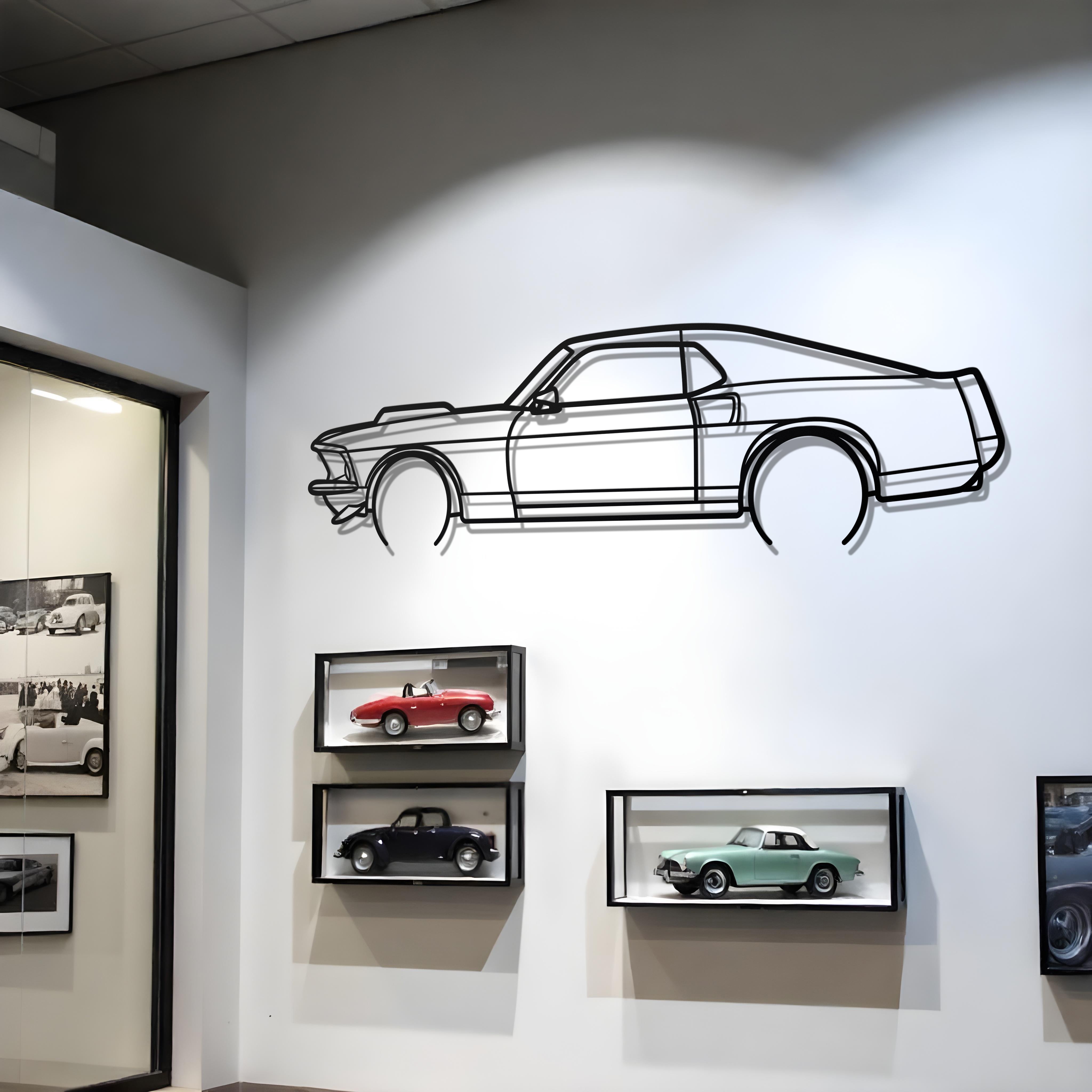 1969 Mustang Boss 429 Metal Silhouette