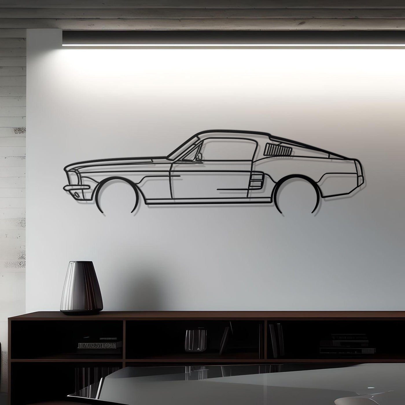 Ford Mustang GT Fastback 390S Metal Silhouette