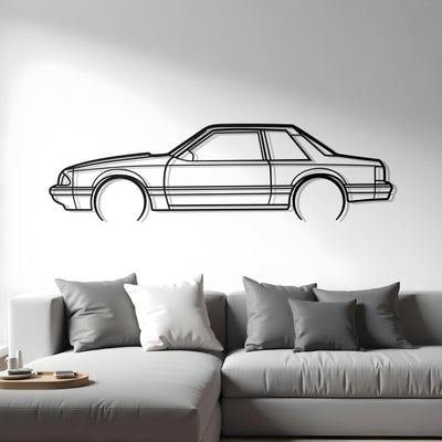 1993 Mustang Notchback Metal Car Silhouette