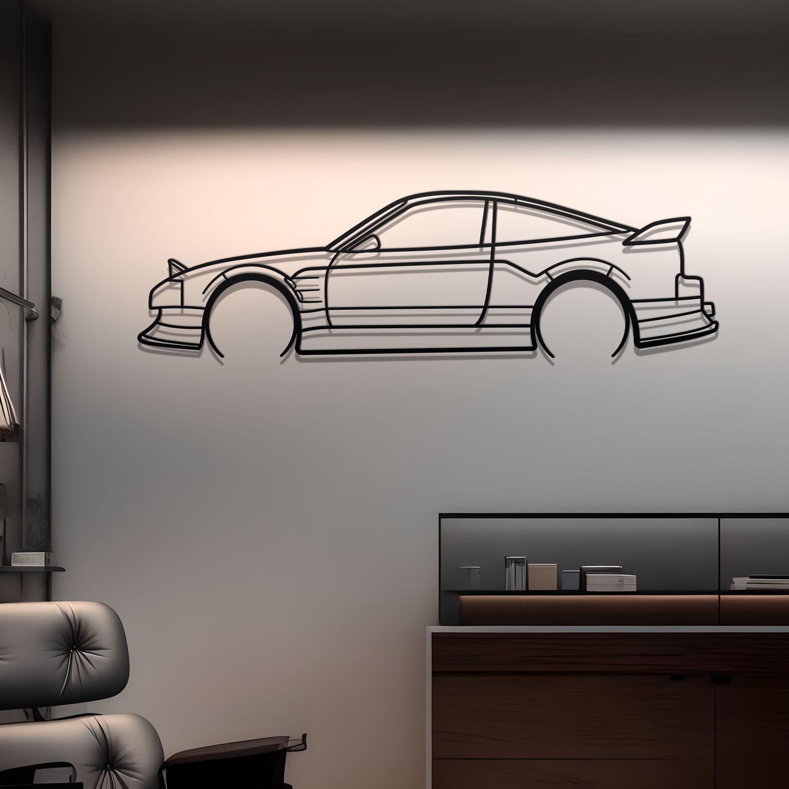 1989 Nissan 240SX Metal Car Silhouette