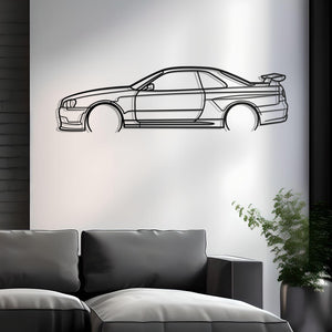 1999 Nissan Skyline R34 Metal Wall Art