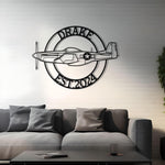P-51 Custom Name Detailed Metal Silhouette