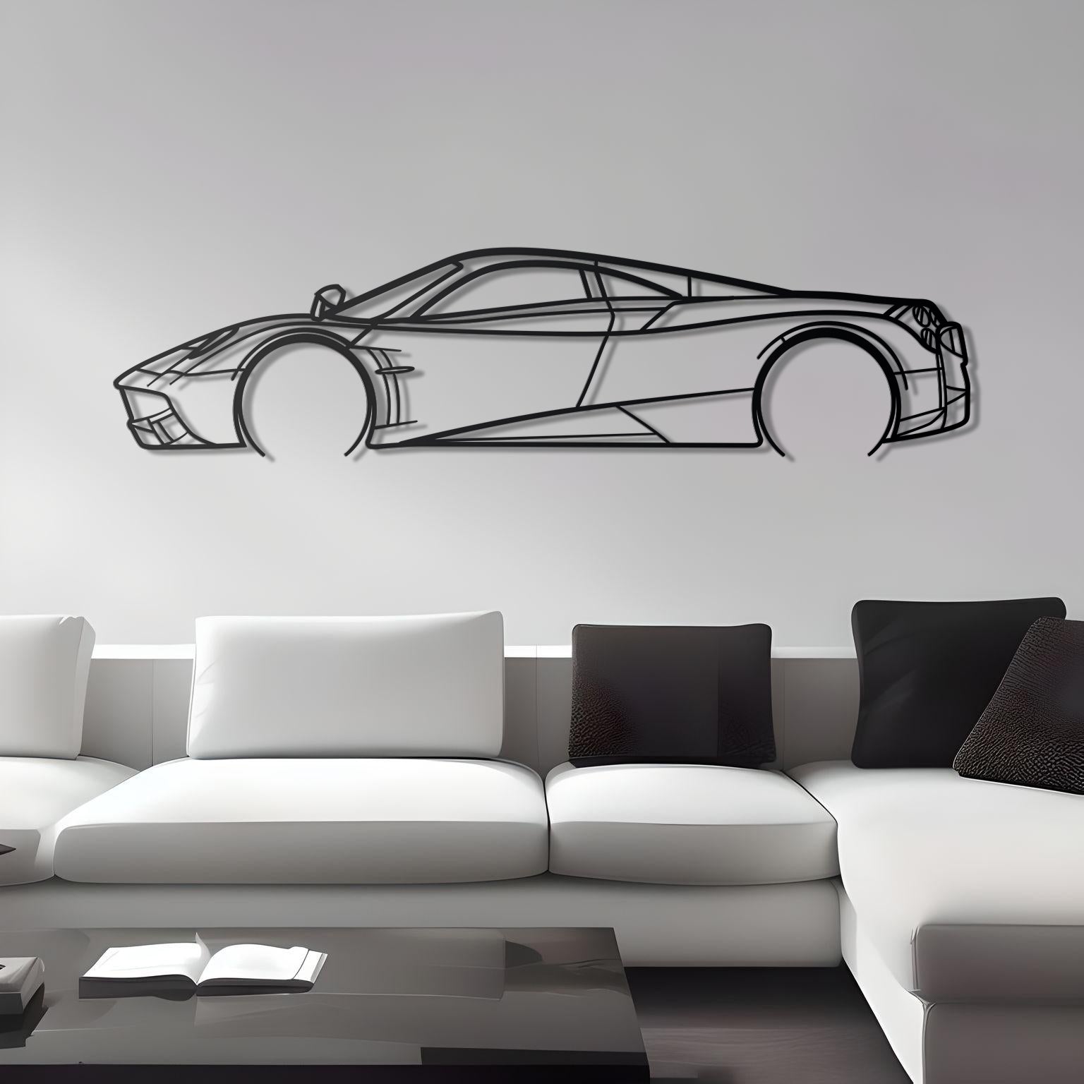 2012 Pagani Huayra Detailed Metal Car Silhouette