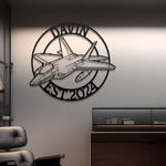F-22 Custom Name Metal Silhouette