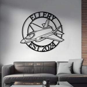F-35 Custom Name Metal Wall Art