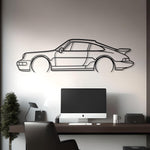 1994 Porsche 911 (964) Carrera Detailed Silhouette Metal Wall Art