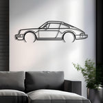 1983 Porsche 911 SC Detailed Metal Silhouette