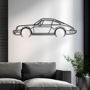 1983 Porsche 911 SC Detailed Metal Silhouette