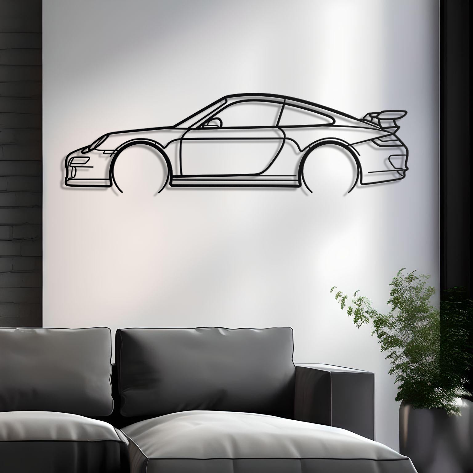 2006 Porsche 911 (997) GT3 RS Metal Silhouette