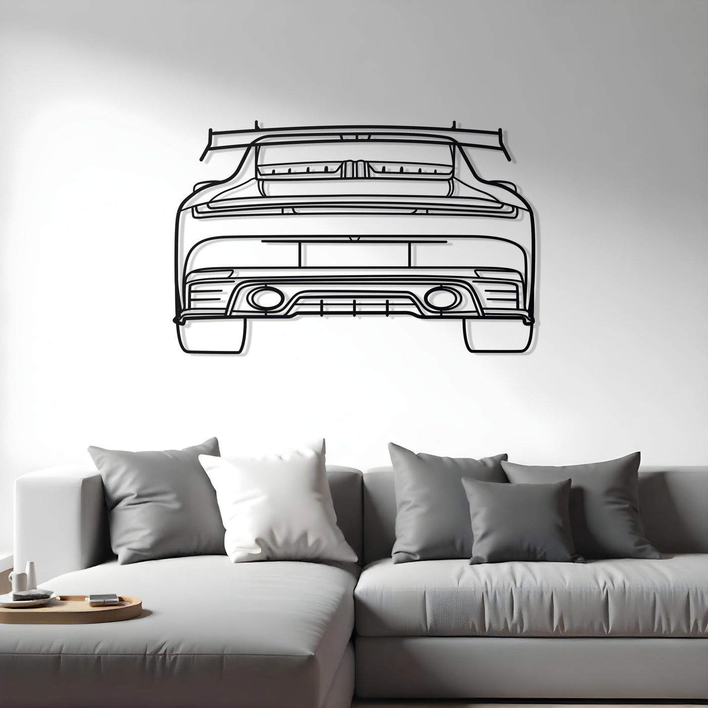 2025 Porsche Carrera Back Metal Silhouette