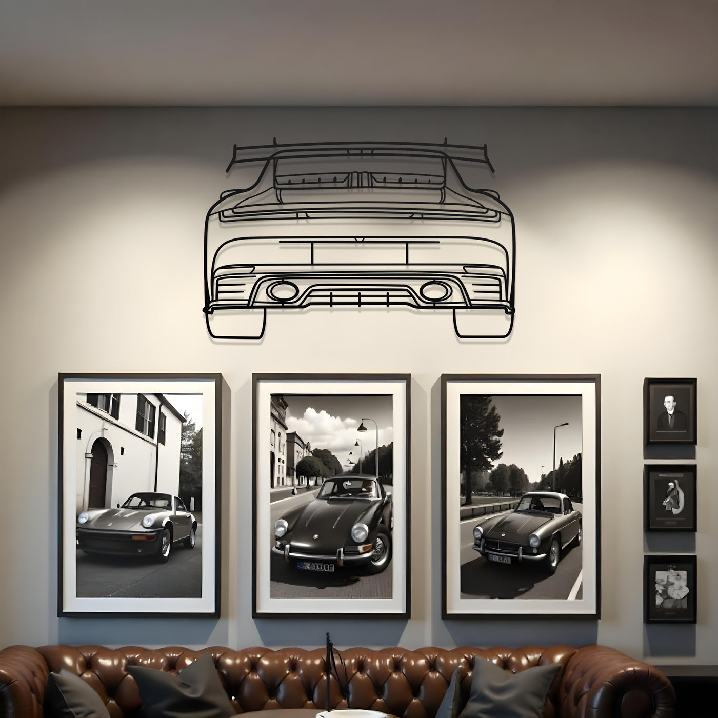 2025 Porsche Carrera Back Metal Silhouette