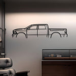 2017 Ram 1500 Dodge Detailed Metal Car Silhouette