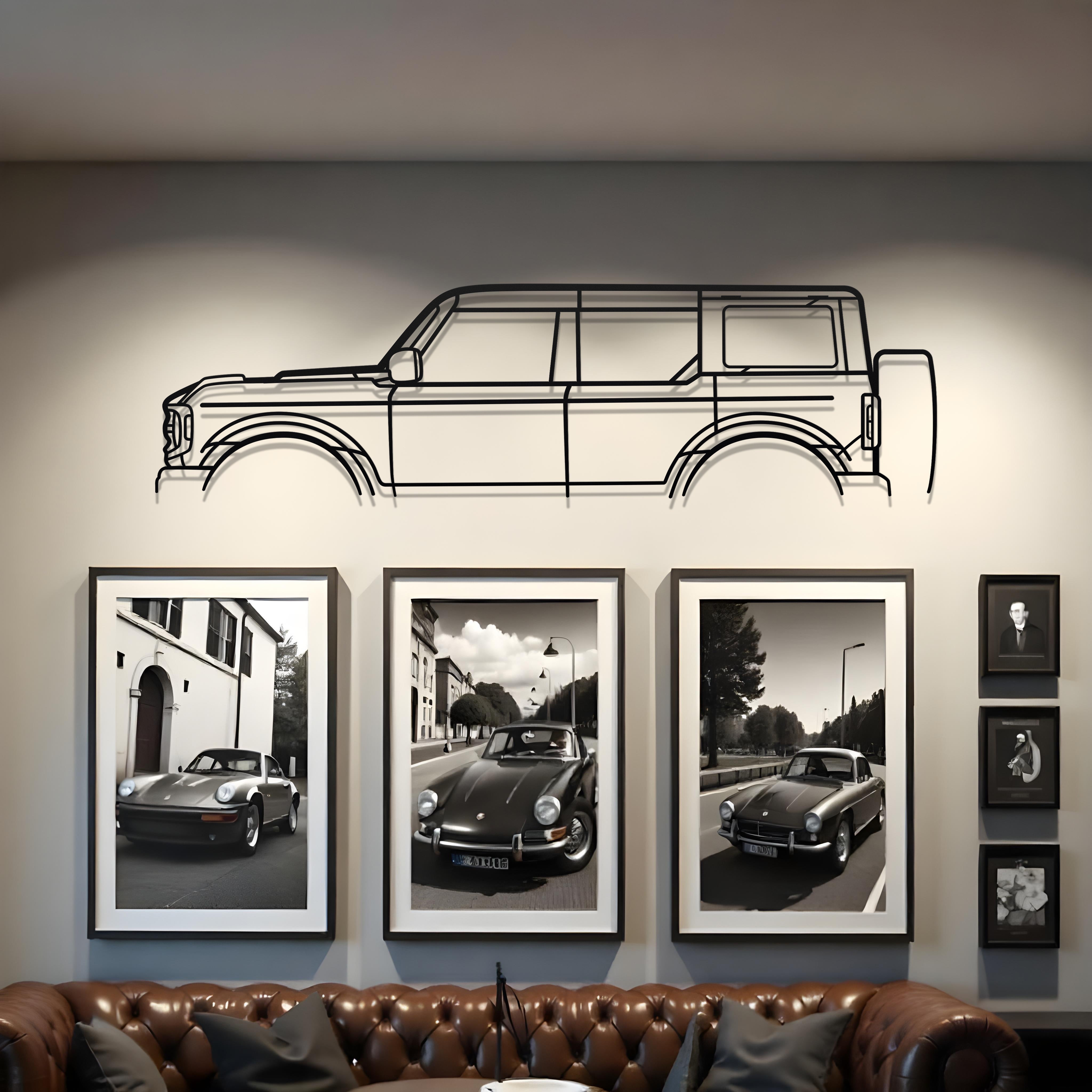 Ford Bronco Classic Metal Silhouette