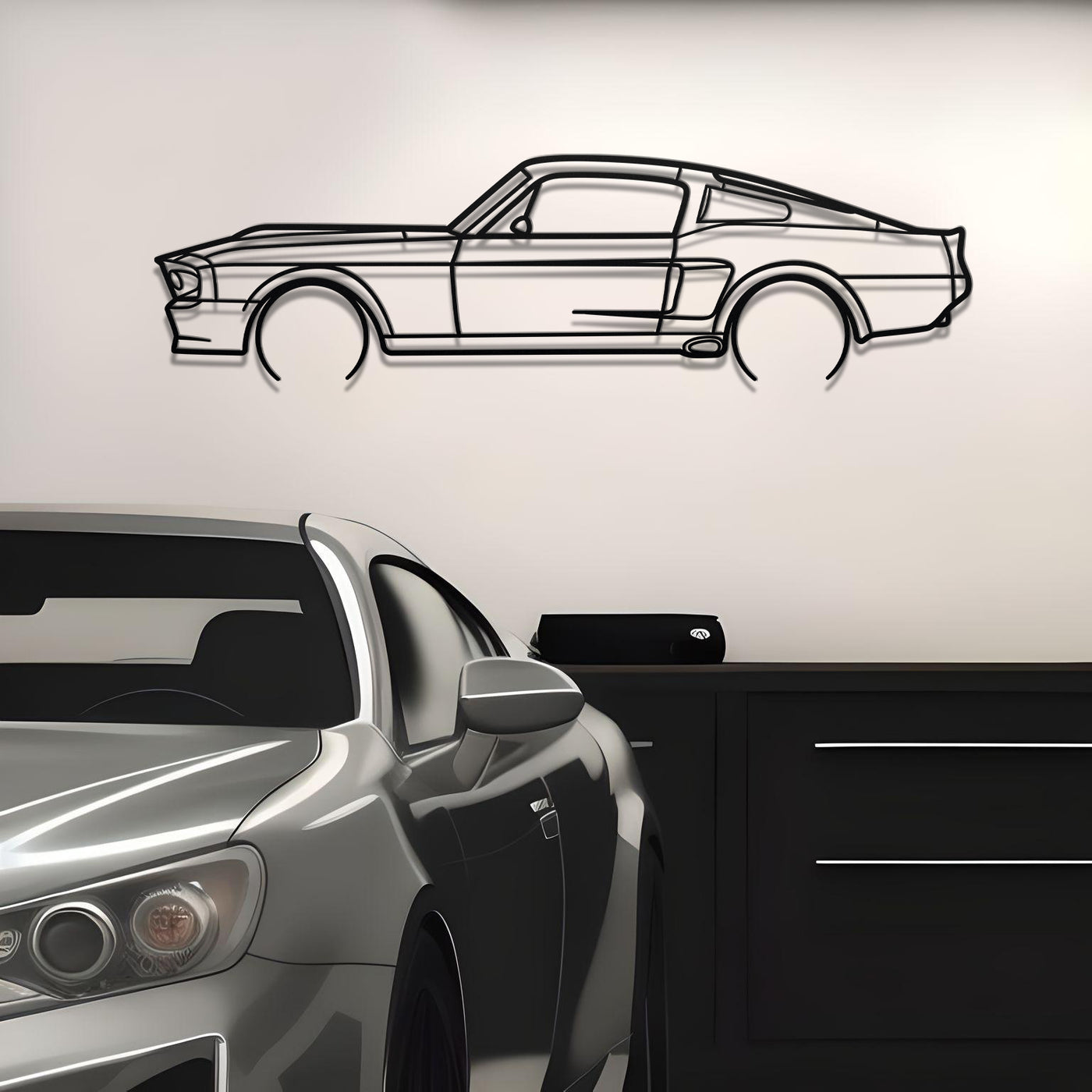 1967 Mustang Shelby GT500 Metal Silhouette