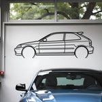 2000 Honda Civic Type R Metal Silhouette