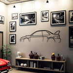 Subaru WRX STI B22 Classic Metal Silhouette
