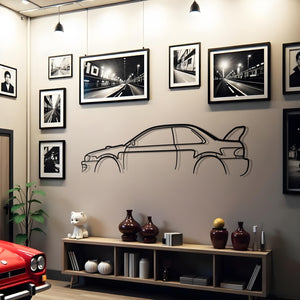 Subaru WRX STI B22 Classic Metal Silhouette