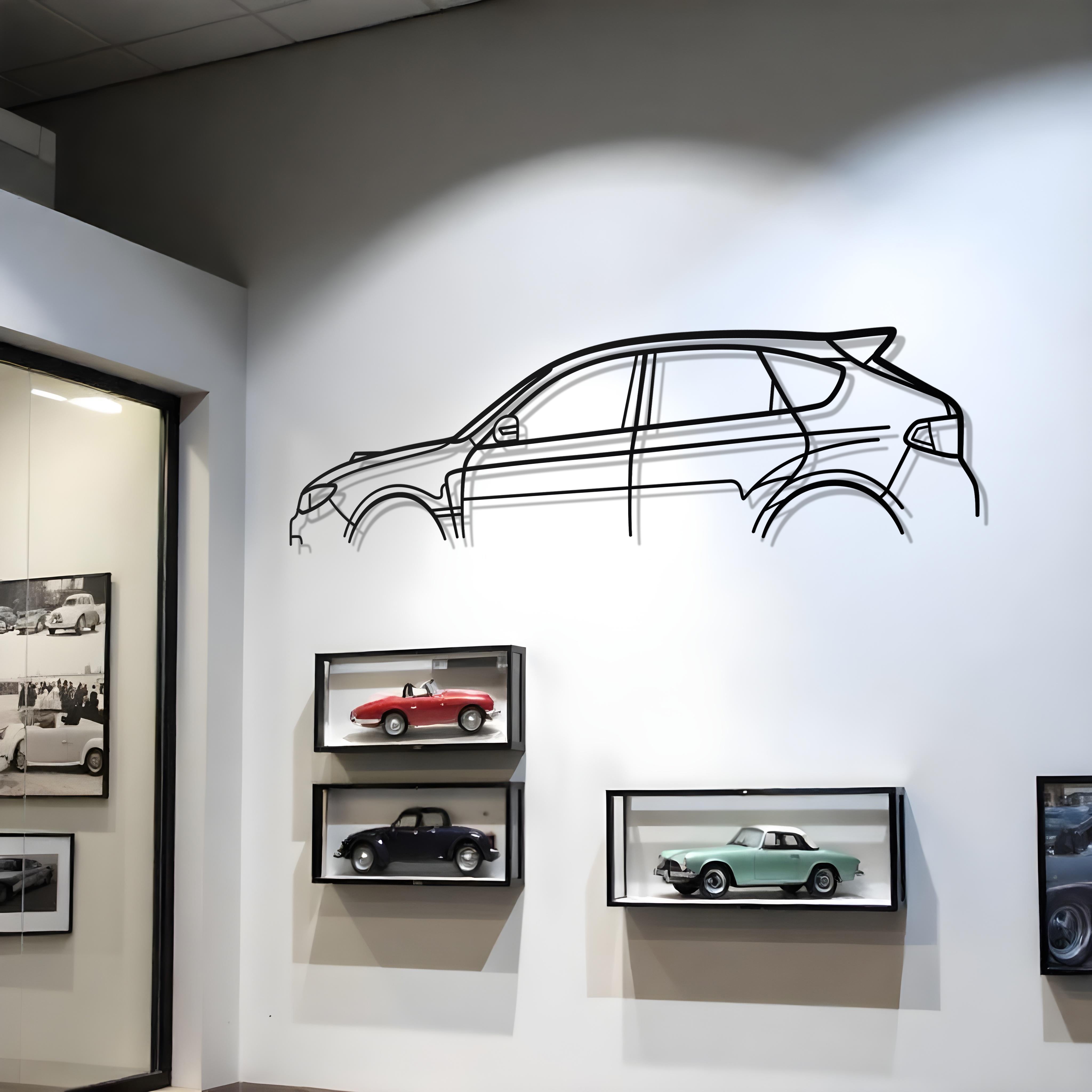 Subaru Impreza WRX STI GR Classic Metal Silhouette