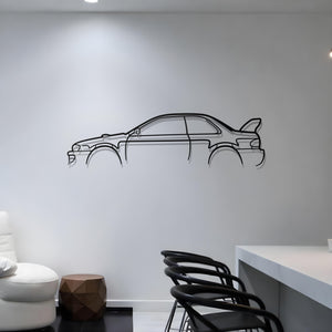 Subaru WRX STI B22 Classic Metal Silhouette
