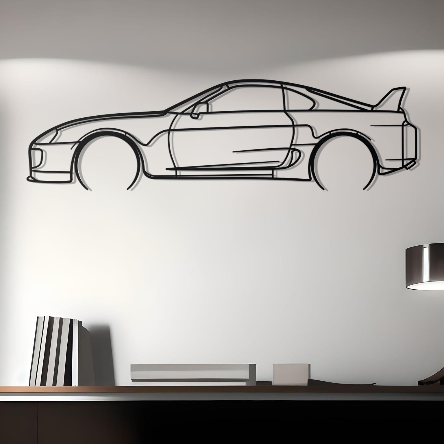 1998 Toyota Supra MK4 Metal Wall Decor