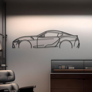 2023 Toyota GR Supra MK5 Detailed Metal Silhouette