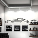 1975 C3 Chevrolet Corvette Detailed Metal Silhouette