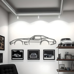 1975 C3 Chevrolet Corvette Detailed Metal Silhouette