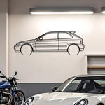 2000 Honda Civic Type R Metal Silhouette