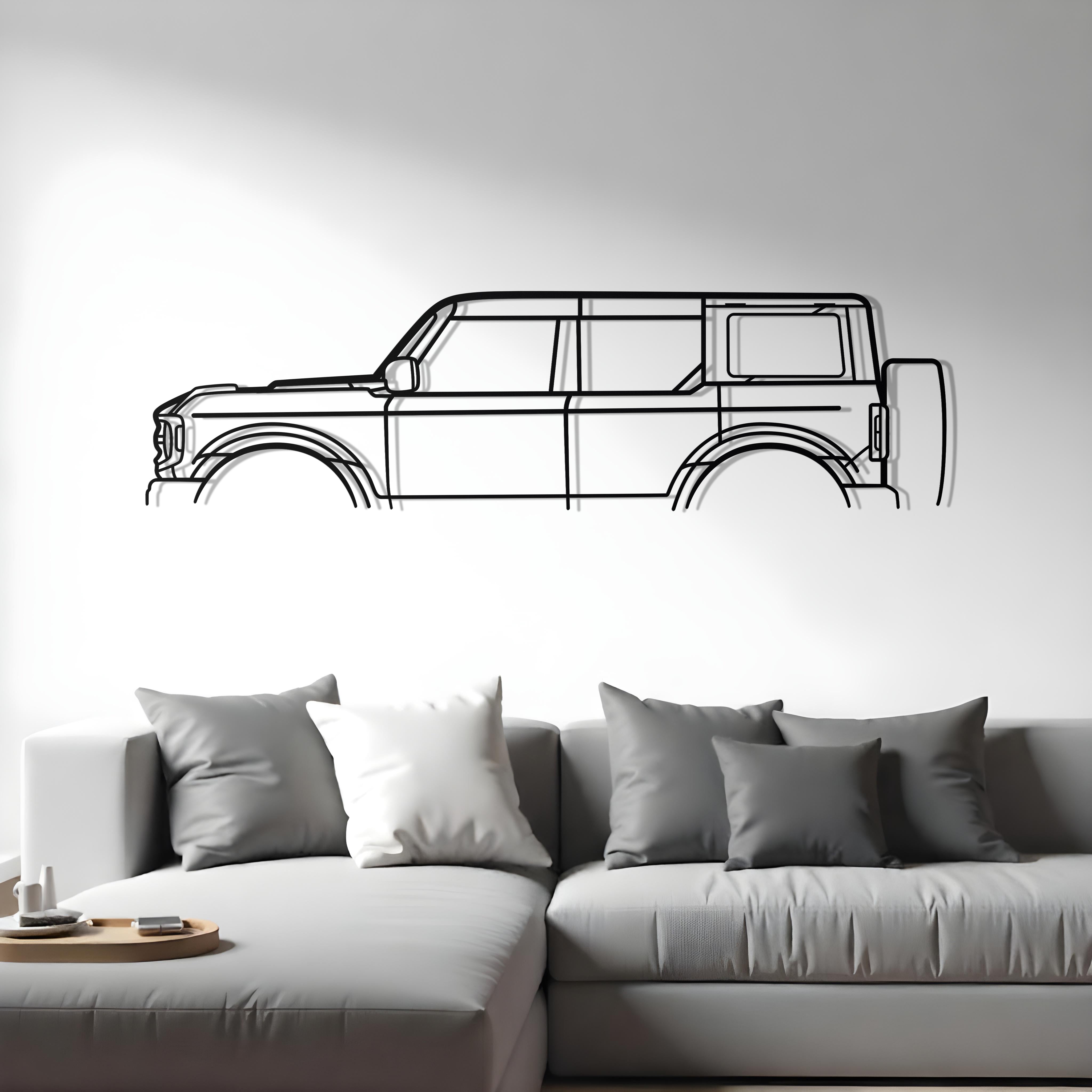 Ford Bronco Classic Metal Silhouette