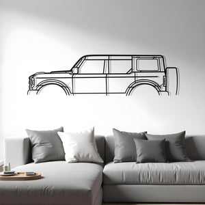 Ford Bronco Classic Metal Silhouette