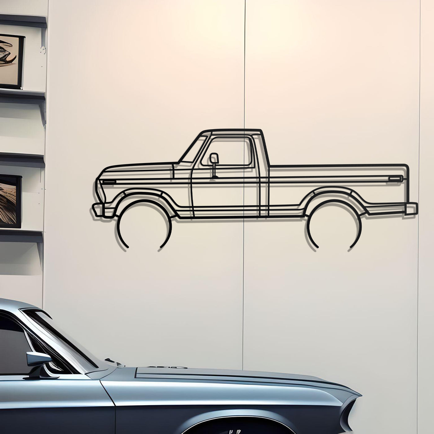 1978 Ford F-100 Metal Car Silhouette