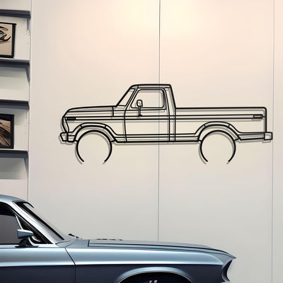1978 Ford F-100 Metal Car Silhouette