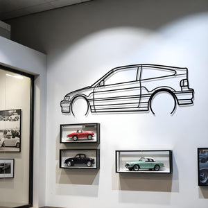 1989 Honda Civic CRX Si Metal Silhouette