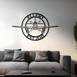 P-51 Mustang Front Custom Name Metal Wall Decor