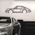 1983 Porsche 911 SC Detailed Metal Silhouette
