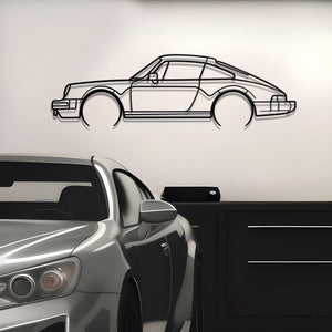1983 Porsche 911 SC Detailed Metal Silhouette