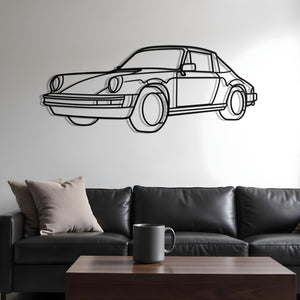 1978 Porsche 911 Targa Diagonal Metal Silhouette