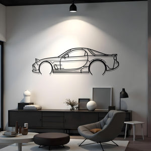 1993 Mazda RX-7 FD Detailed Metal Car Silhouette